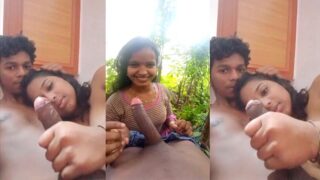 Cute Indian Lover Romance and Give Handjob Must Watch Online